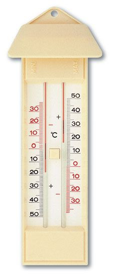 Wetterthermometer, Maximum - Minimum - Thermometer nach Six