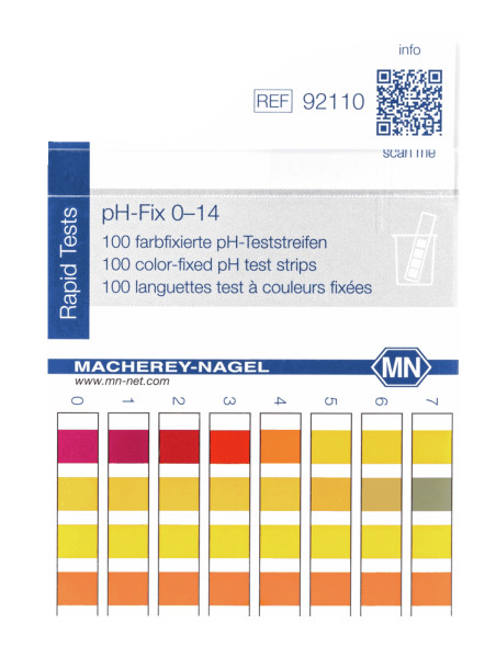 pH-Fix Indikatorstäbchen (0 - 14) - nicht blutend, Packung à 100 Stäbchen