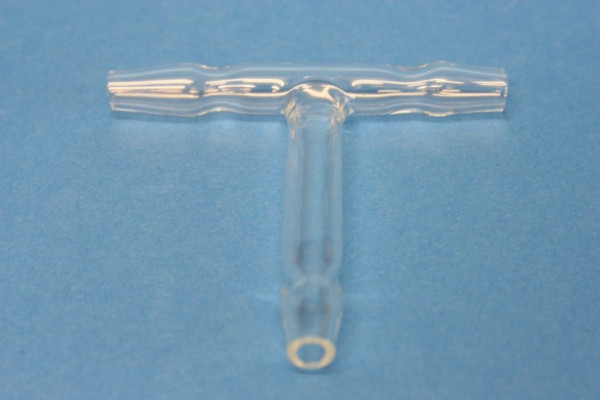Dreiwegverbindungsstück, 8 mm, T-förmig, aus Borosilikatglas 3.3