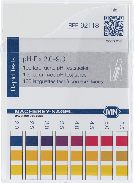 pH-Fix Indikatorstäbchen (2,0 - 9,0) - nicht blutend, Packung à 100 Stäbchen