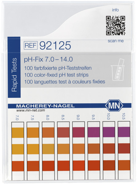 pH-Fix Indikatorstäbchen (7,0 - 14,0) - nicht blutend, Packung à 100 Stäbchen