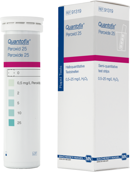 QUANTOFIX® Teststäbchen Peroxid 25, Dose à 100 Teststreifen