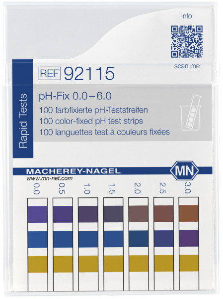 pH-Fix Indikatorstäbchen (0 - 6,0) - nicht blutend, Packung à 100 Stäbchen