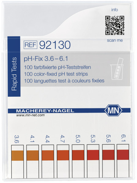 pH-Fix Indikatorstäbchen (3,6 - 6,1) - nicht blutend, Packung à 100 Stäbchen