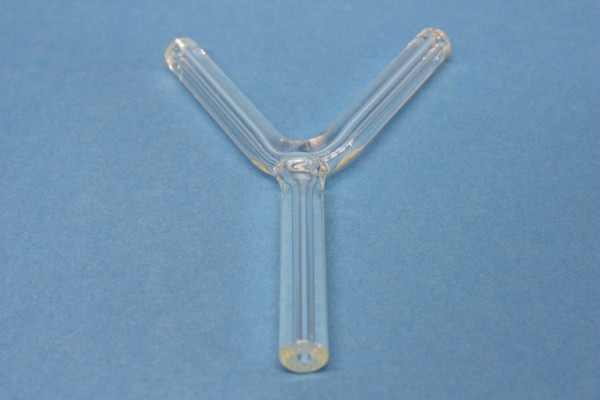 Dreiwegverbindungsstück, 8 mm, Y-förmig, aus Borosilikatglas 3.3