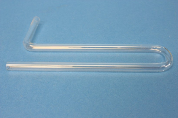 Glasrohrformteil 8 mm, U-Form: 1 Bogen, 1 rechter Winkel, 150/150/50 mm