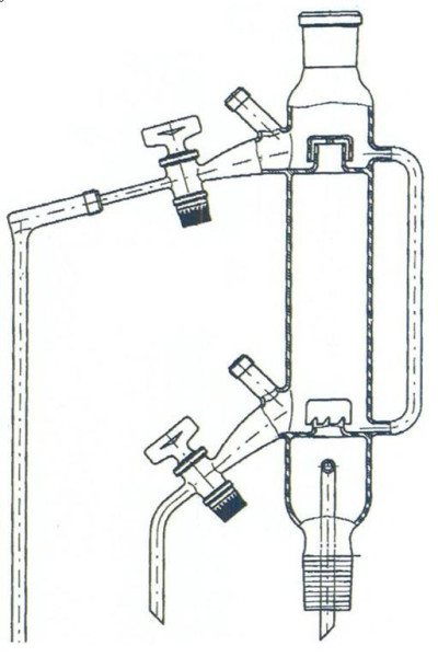 Glockenbodenkolonne mit 2 Böden, NS 29/32, Boro.3.3