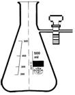 Erlenmeyerkolben, EH, mit seitlichem Hahn 500 ml