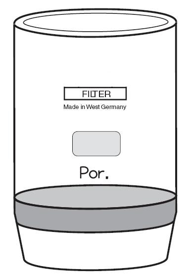 Filtertiegel (Glasfiltertiegel) 50 ml Inhalt, Porosität D3, Durchmesser 40 mm, Höhe 65 mm
