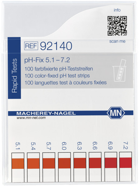 pH-Fix Indikatorstäbchen (5,1 - 7,2) - nicht blutend, Packung à 100 Stäbchen