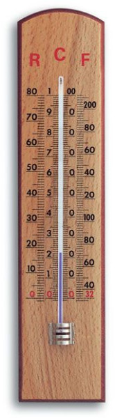 Wandthermometer ( Innenthermometer ) mit Reaumur-, Celsius, Fahrenheitskala.