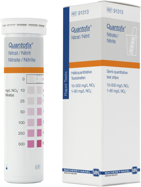 QUANTOFIX® Teststäbchen Nitrat/Nitrit, Dose à 100 Teststreifen