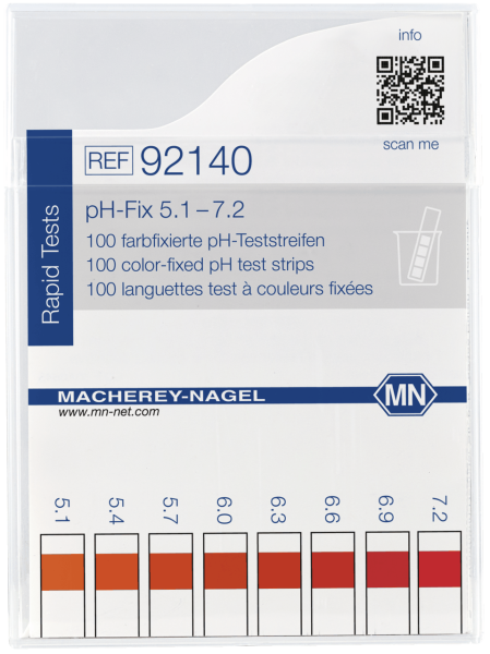 pH-Fix Indikatorstäbchen (5,1 - 7,2) - nicht blutend, Packung à 100 Stäbchen