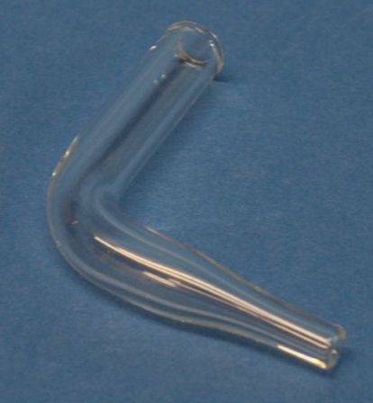 Gasableitungsrohr, kurz, Durchmesser: 8 mm, mit Spitze, 90°