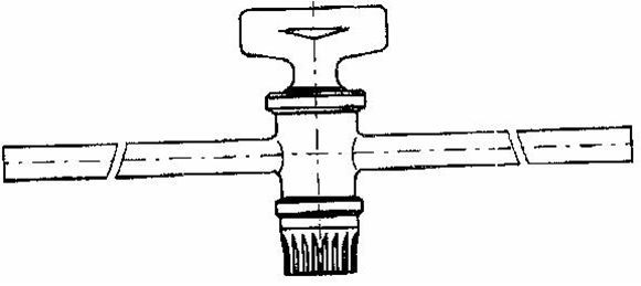 Einweghahn, kapillar, mit Normschliff-Hahn 12,5, Schenkellänge: 50 mm, Form: gerade