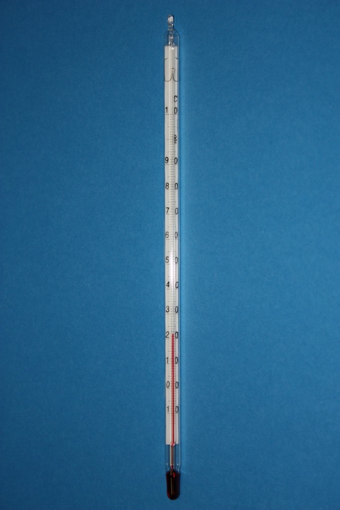Chemische Laborthermometer, Einteilung: -10  +150:1 °C, mit