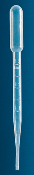 Pasteurpipette, PE-LD, 2 ml, 0,50 ml-Graduierung Pckg = 500 Stück
