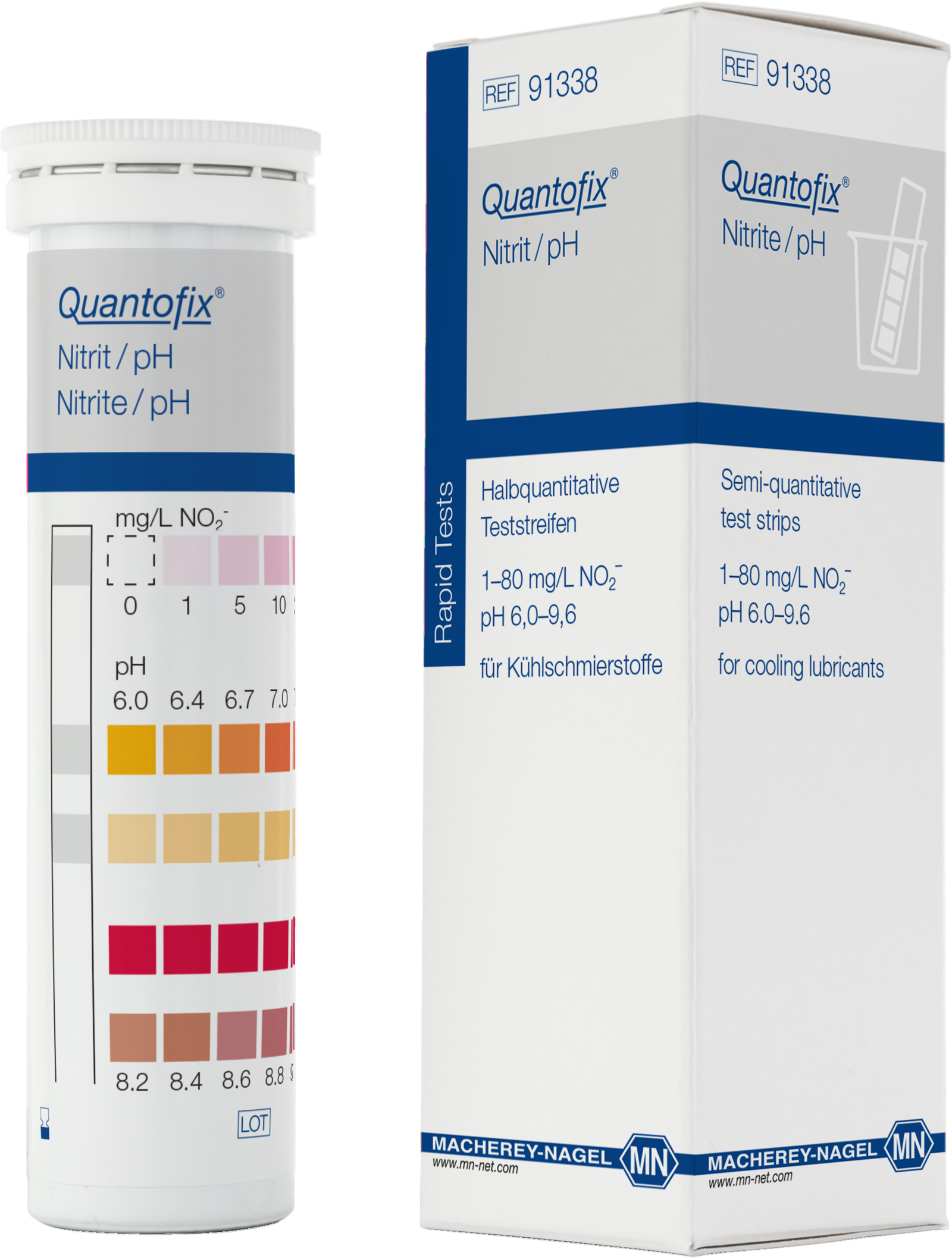 QUANTOFIX® Teststäbchen Nitrat/Nitrit, Dose à 100 Teststreifen