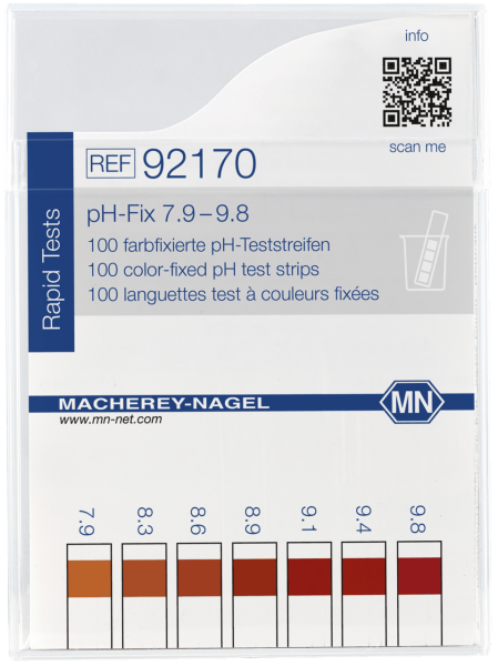 pH-Fix Indikatorstäbchen (7,9 - 9,8) - nicht blutend, Packung à 100 Stäbchen